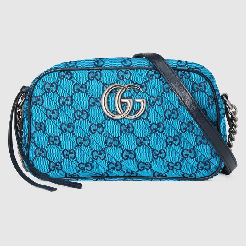 Gucci GG Marmont Multicolor Small Shoulder Bag 447632 Blue